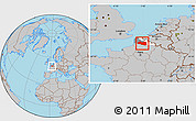 Gray Location Map of Lens, highlighted parent region, highlighted grandparent region