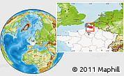 Physical Location Map of Lens, highlighted country, highlighted parent region
