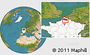 Satellite Location Map of Lens, highlighted country, highlighted parent region