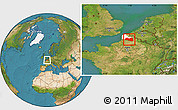 Satellite Location Map of Lens, highlighted parent region