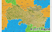 Satellite Map of Lens, political outside
