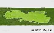 Physical Panoramic Map of Lens, darken