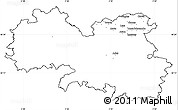 Blank Simple Map of Lens, cropped outside