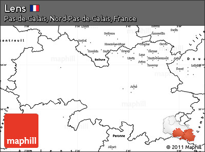 Blank Simple Map of Lens