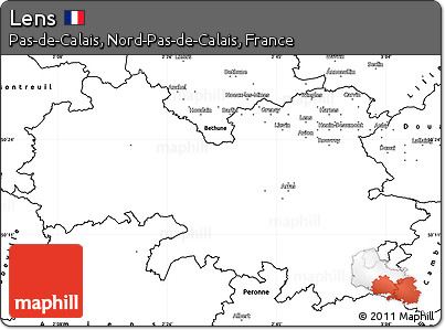 Blank Simple Map of Lens