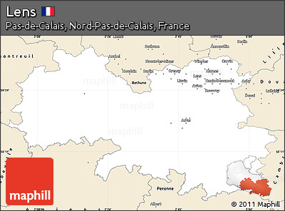 Classic Style Simple Map of Lens