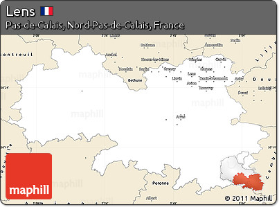 Classic Style Simple Map of Lens