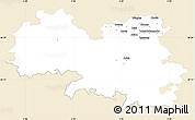 Classic Style Simple Map of Lens, single color outside