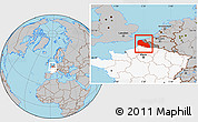 Gray Location Map of Pas-de-Calais, highlighted country, highlighted parent region