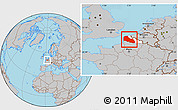 Gray Location Map of Pas-de-Calais, highlighted parent region