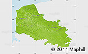 Physical Map of Pas-de-Calais, single color outside