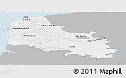 Gray Panoramic Map of Pas-de-Calais, single color outside
