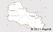 Classic Style Simple Map of Pas-de-Calais, cropped outside
