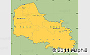 Savanna Style Simple Map of Pas-de-Calais, cropped outside