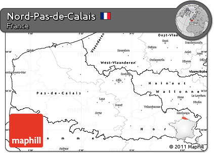 Blank Simple Map of Nord-Pas-de-Calais