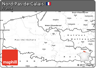 Blank Simple Map of Nord-Pas-de-Calais
