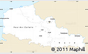 Classic Style Simple Map of Nord-Pas-de-Calais, single color outside