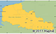 Savanna Style Simple Map of Nord-Pas-de-Calais, single color outside