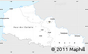 Silver Style Simple Map of Nord-Pas-de-Calais, single color outside
