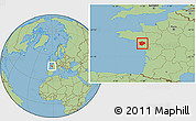 Savanna Style Location Map of Nantes