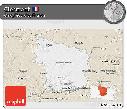Classic Style 3D Map of Clermont
