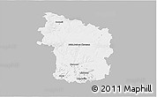 Gray 3D Map of Clermont, single color outside