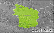 Physical 3D Map of Clermont, desaturated
