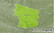 Physical 3D Map of Clermont, semi-desaturated