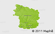 Physical 3D Map of Clermont, single color outside