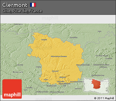 Savanna Style 3D Map of Clermont