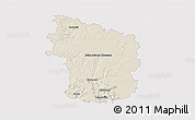 Shaded Relief 3D Map of Clermont, single color outside