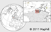 Blank Location Map of Clermont, highlighted country, highlighted grandparent region