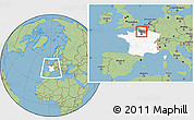 Savanna Style Location Map of Clermont, highlighted country, highlighted grandparent region, within the entire country