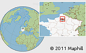 Savanna Style Location Map of Clermont, highlighted country, highlighted parent region