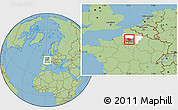 Savanna Style Location Map of Clermont, highlighted parent region, highlighted grandparent region