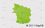 Physical Map of Clermont, cropped outside