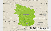 Physical Map of Clermont, shaded relief outside