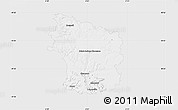 Silver Style Map of Clermont, single color outside