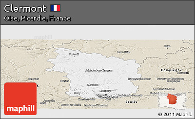 Classic Style Panoramic Map of Clermont