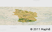 Satellite Panoramic Map of Clermont, lighten