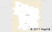 Classic Style Simple Map of Clermont, single color outside