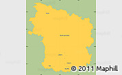 Savanna Style Simple Map of Clermont, single color outside