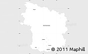 Silver Style Simple Map of Clermont, single color outside