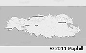 Gray 3D Map of Senlis, single color outside