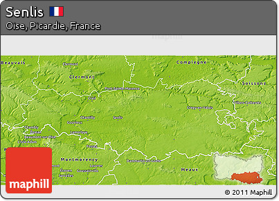 Physical 3D Map of Senlis