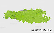 Physical 3D Map of Senlis, single color outside