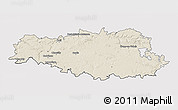 Shaded Relief 3D Map of Senlis, cropped outside