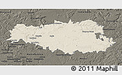 Shaded Relief 3D Map of Senlis, darken