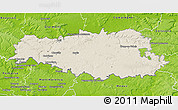 Shaded Relief 3D Map of Senlis, physical outside
