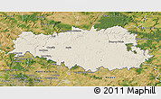 Shaded Relief 3D Map of Senlis, satellite outside